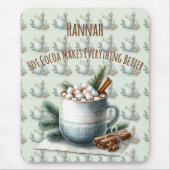 Cozy Winter Cocoa Marshmallow Scene マウスパッド (正面)