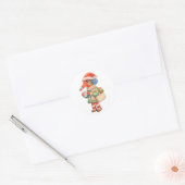 Cozy Winter Creature Illustration Sticker ラウンドシール (封筒)