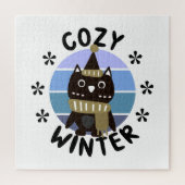 Cozy Winter, Cute Owl ジグソーパズル (縦)