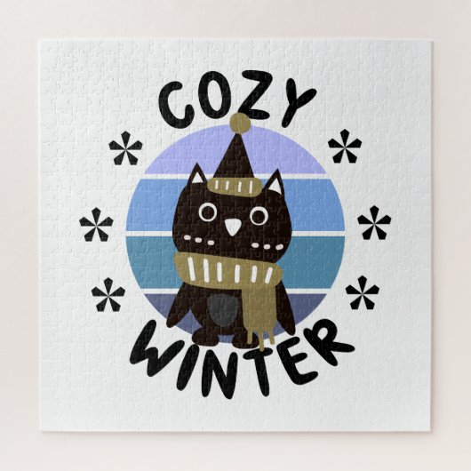 Cozy Winter, Cute Owl ジグソーパズル (縦)