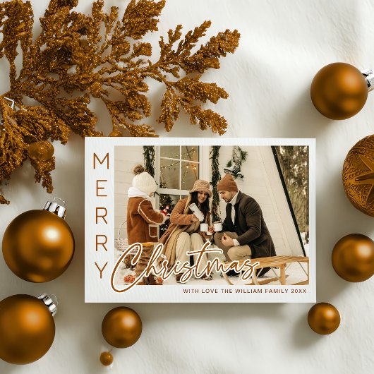 Cozy Winter Family 4-Photo Christmas Cards |  シーズンカード
