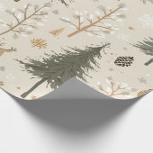 Cozy Winter Forest Pattern ラッピングペーパー (角)