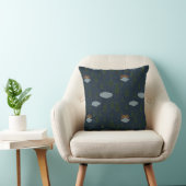Cozy Winter Forest Pattern Throw Pillow クッション (椅子)