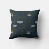 Cozy Winter Forest Pattern Throw Pillow クッション (裏面)