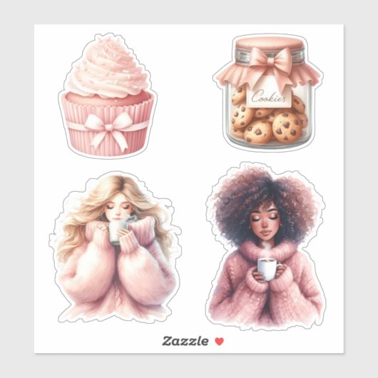 Cozy Winter girly Aesthetic Sticker シール (シート)