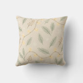 Cozy Winter Glow - Minimalist Holiday Pattern クッション (裏面)