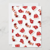 Cozy Winter Mittens and Hats white 招待状 (裏面)