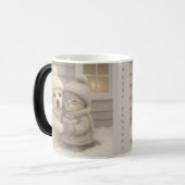 Cozy Winter Mug with Puppy and Kitten Illustration モーフィングマグカップ (正面左)