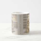 Cozy Winter Mug with Puppy and Kitten Illustration モーフィングマグカップ (中央)