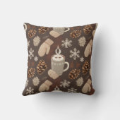 Cozy Winter Pattern-Minimalist Aesthetic Art クッション (裏面)