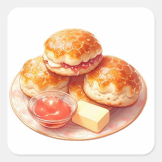 Cozy Winter Scones Sticker – Jam & Butter スクエアシール