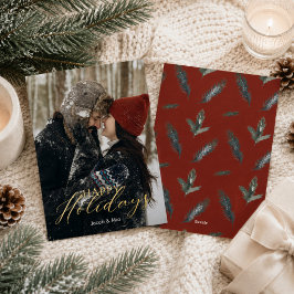 Cozy Winter Snow Full Photo Gold Script  箔シーズンカード