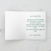 Cozy Winter Village Christmas Card – Warm Holiday  カード (内部)