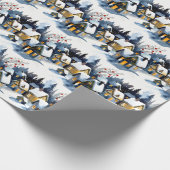 Cozy Winter Village Watercolor Christmas  ラッピングペーパー (角)