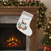 Cozy Winter White Simple Holiday スモールクリスマスストッキング