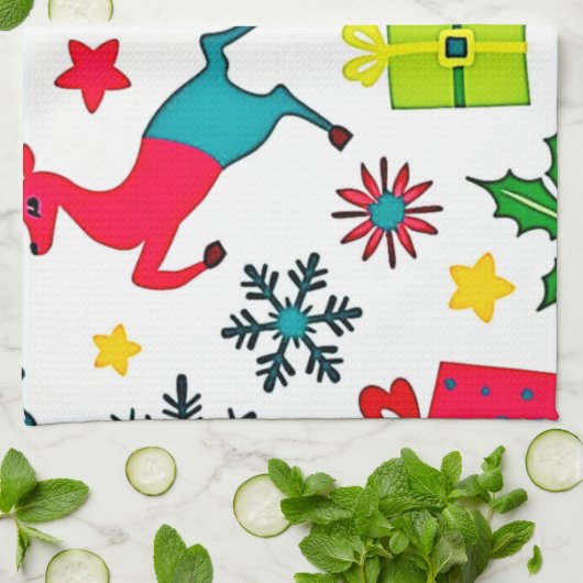 Cozy Winter Wonder Pattern Dream Design キッチンタオル (折り畳み)