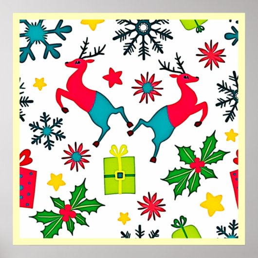 Cozy Winter Wonder Pattern Dream Design ポスター (正面)