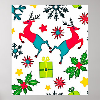 Cozy Winter Wonder Pattern Dream Design ポスター