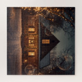  Cozy Winter Wonderland Home with Bubbles ジグソーパズル (横)