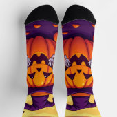 Cozy Witch Coffee Socks – Cute Halloween Magic ソックス (上部)