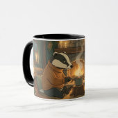 Cozy Woodland Campfire Animals Coffee Mug マグカップ (正面左)