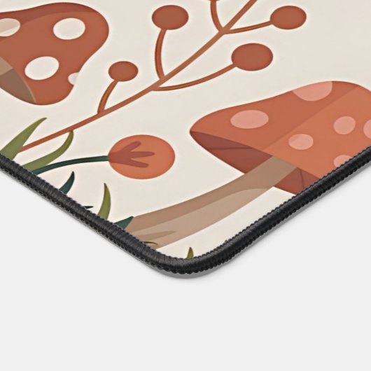 Cozy Woodland Mushrooms デスクマット (コーナー)