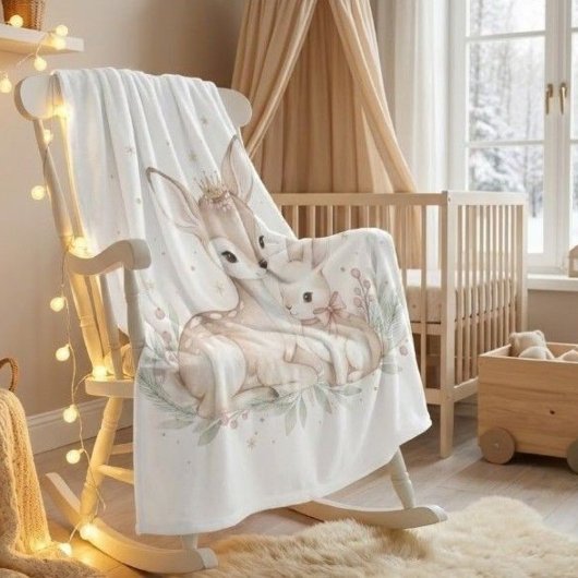 Cozy Woodland Winter Fleece Blanket フリースブランケット