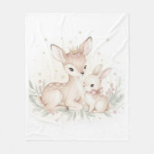 Cozy Woodland Winter Fleece Blanket フリースブランケット (正面)