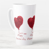 Cozy Yarn Heart for Valentines カフェラテマグ (左アングル)