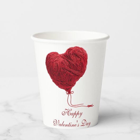 Cozy Yarn Heart for Valentines 紙コップ (裏面)