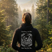 Cozy Zip Up River Mountain Adventure Your Text パーカ