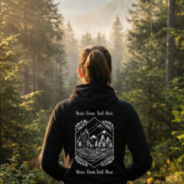 Cozy Zip Up River Mountain Adventure Your Text パーカ