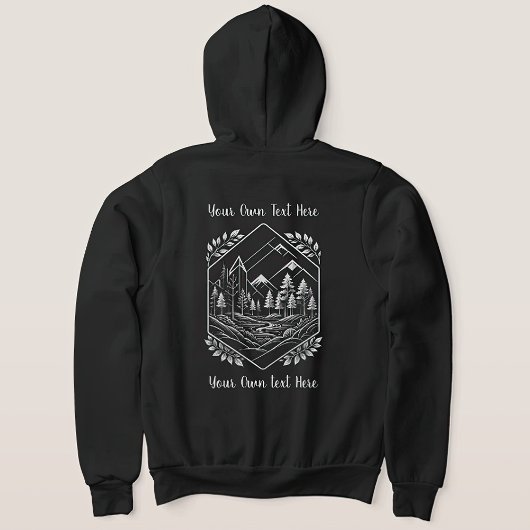 Cozy Zip Up River Mountain Adventure Your Text パーカ