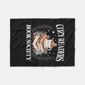 Cozyreaders Book Society Bookish Christmas 読's フリースブランケット (正面(横))