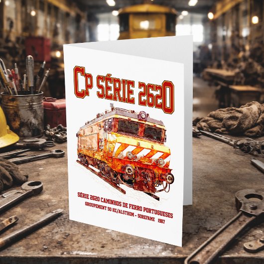 CPセリー2620電気機関車。ネズカスロコ サンキューカード