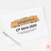 CPセリー2620電気機関車。ネズカスロコ 長方形シール (封筒)