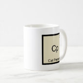 Cp - 猫の飼い主 面白い 化学元素記号 Tシャツ コーヒーマグカップ (正面右)