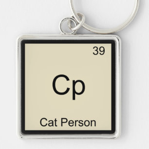 Cp - 猫好きのための楽しい化学元素記号Tシャツ キーホルダー