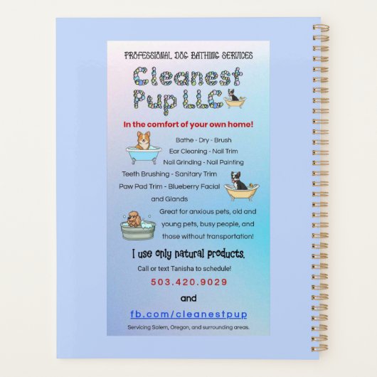 CP LLC プランナー手帳 (裏面)