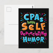 CPAがユーモアの減価償却を自己減価償却する理由 ポストカード (正面/裏面)