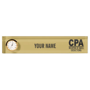 CPAのカスタムな色の名札 デスクネームプレート