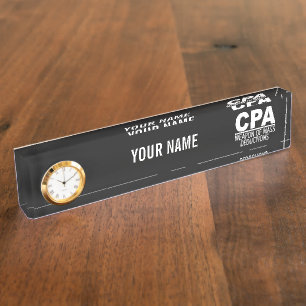 CPAのカスタムな色の名札 デスクネームプレート