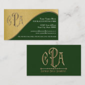 CPAの米国公認会計士の事業税 名刺 (正面/裏面)