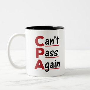 CPAはAccountantの頭字語を再度通過できおもしろいません ツートーンマグカップ