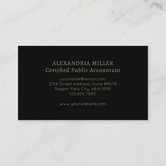 CPAエレガント名刺 名刺 (裏面)