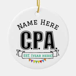 CPAオーナメントパーソナライズされたギフトCPAライセンス セラミックオーナメント