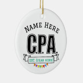 CPAオーナメントパーソナライズされたギフトCPAライセンス セラミックオーナメント (右)