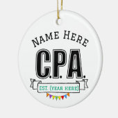 CPAオーナメントパーソナライズされたギフトCPAライセンス セラミックオーナメント (左)