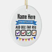 CPAオーナメントパーソナライズされたギフトCPA試験 セラミックオーナメント (右)