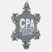 CPAカスタムな色のオーナメント スノーフレークピューターオーナメント (左)